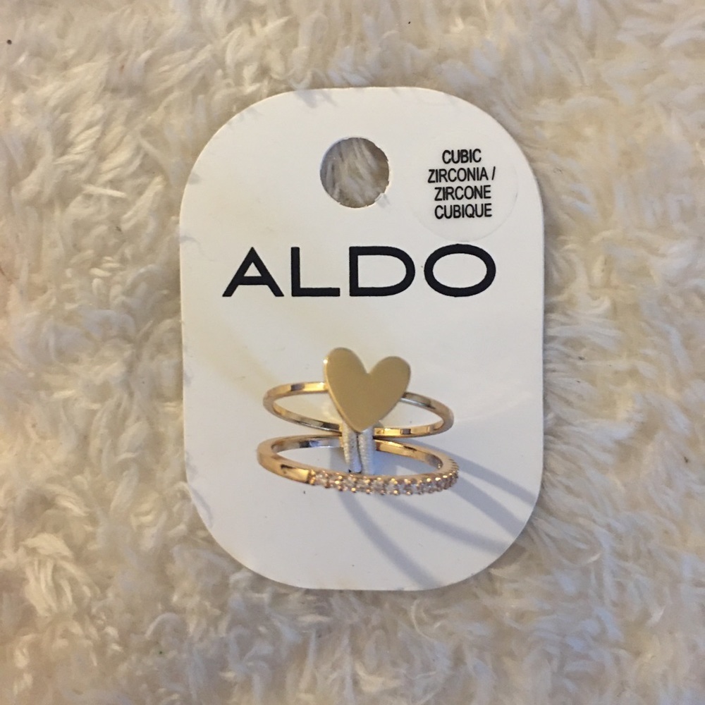 ALDO Heart Ring Set